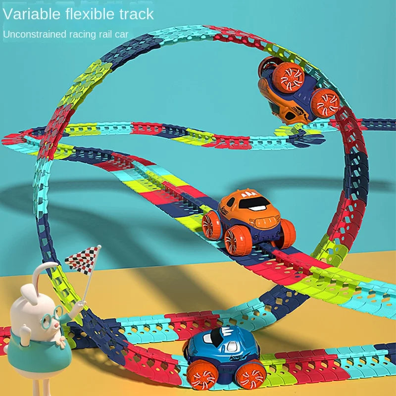 Flexible Track Toy with LED Race Car Racing Railway – Toy Maniac