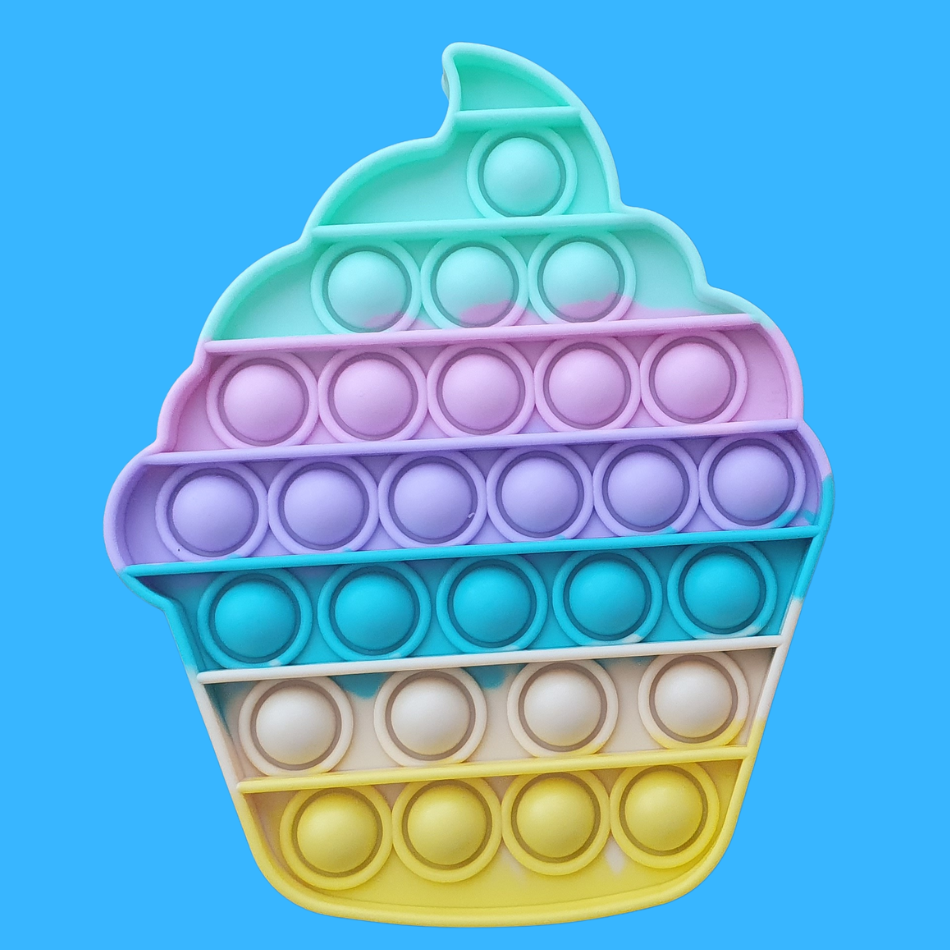 Cupcake Pastel Bubble Fidget Toy Push Pop It